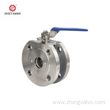 Flanged super thin ball valve